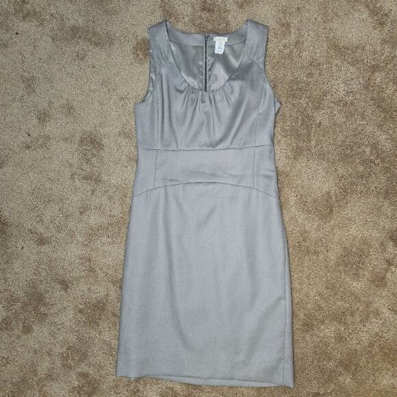 J.Crew midi sleeveless sheath office or church dress size 0, 100% cotton - Picture 1 of 8